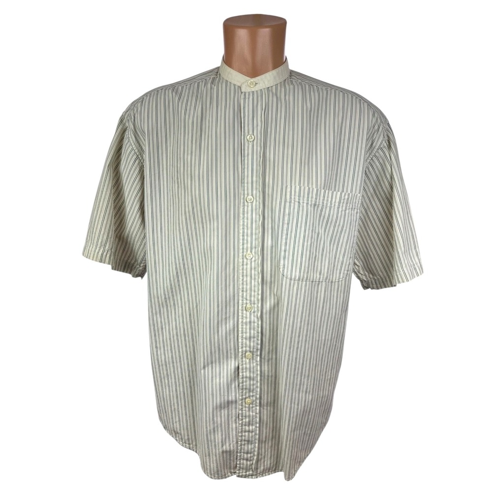 VTG Roundtree & Yorke Mens Shirt Sz M Cotton Short Sleeve Button Front